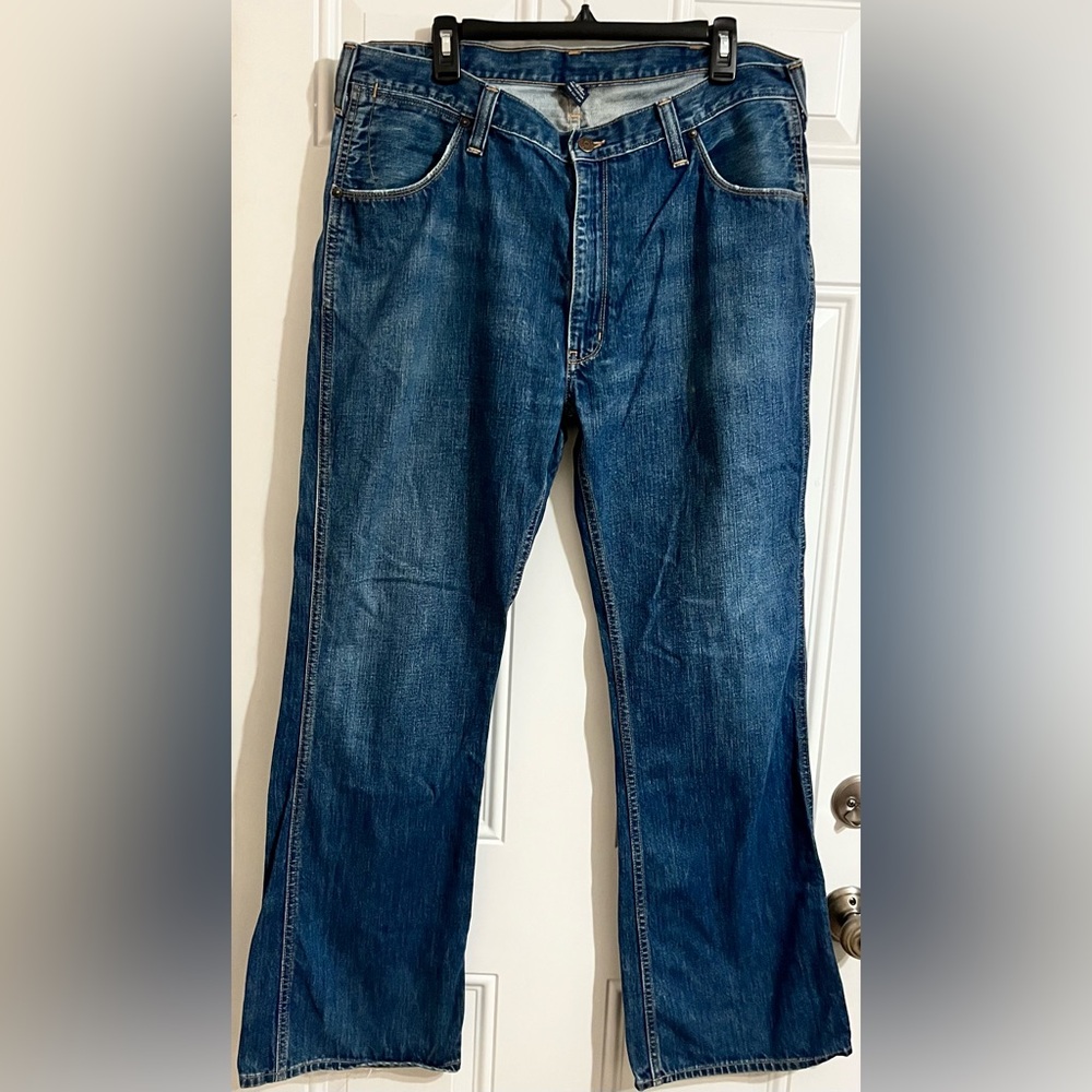 Polo Ralph Lauren Y2K Dungarees Vintage Look Jeans Blue Casual Mens 38 X 31.5”